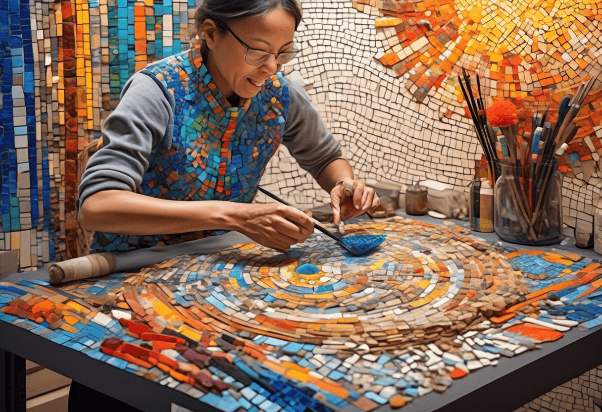 Artesanato com mosaico
