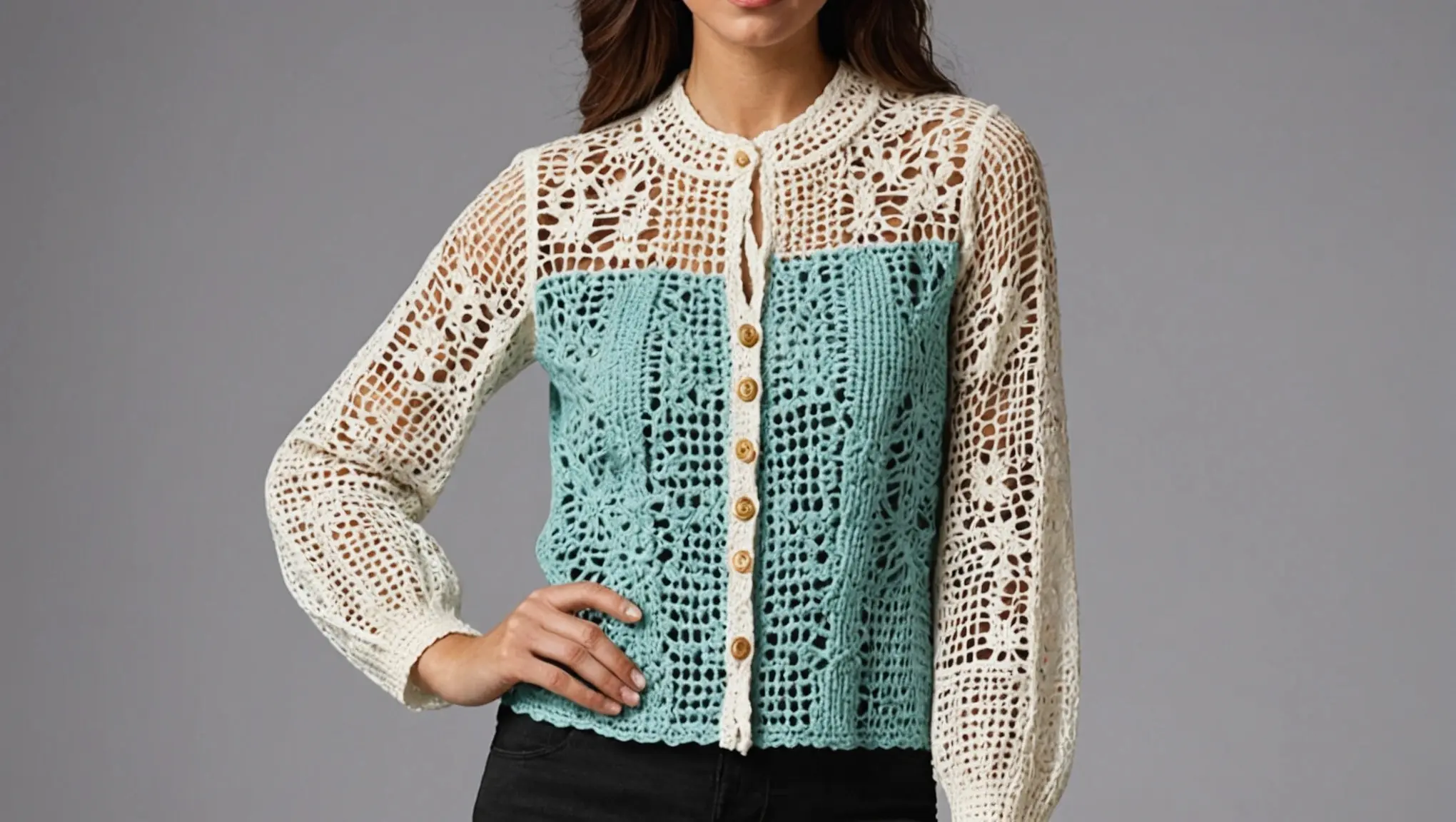 blusa de crochê ponto baixo