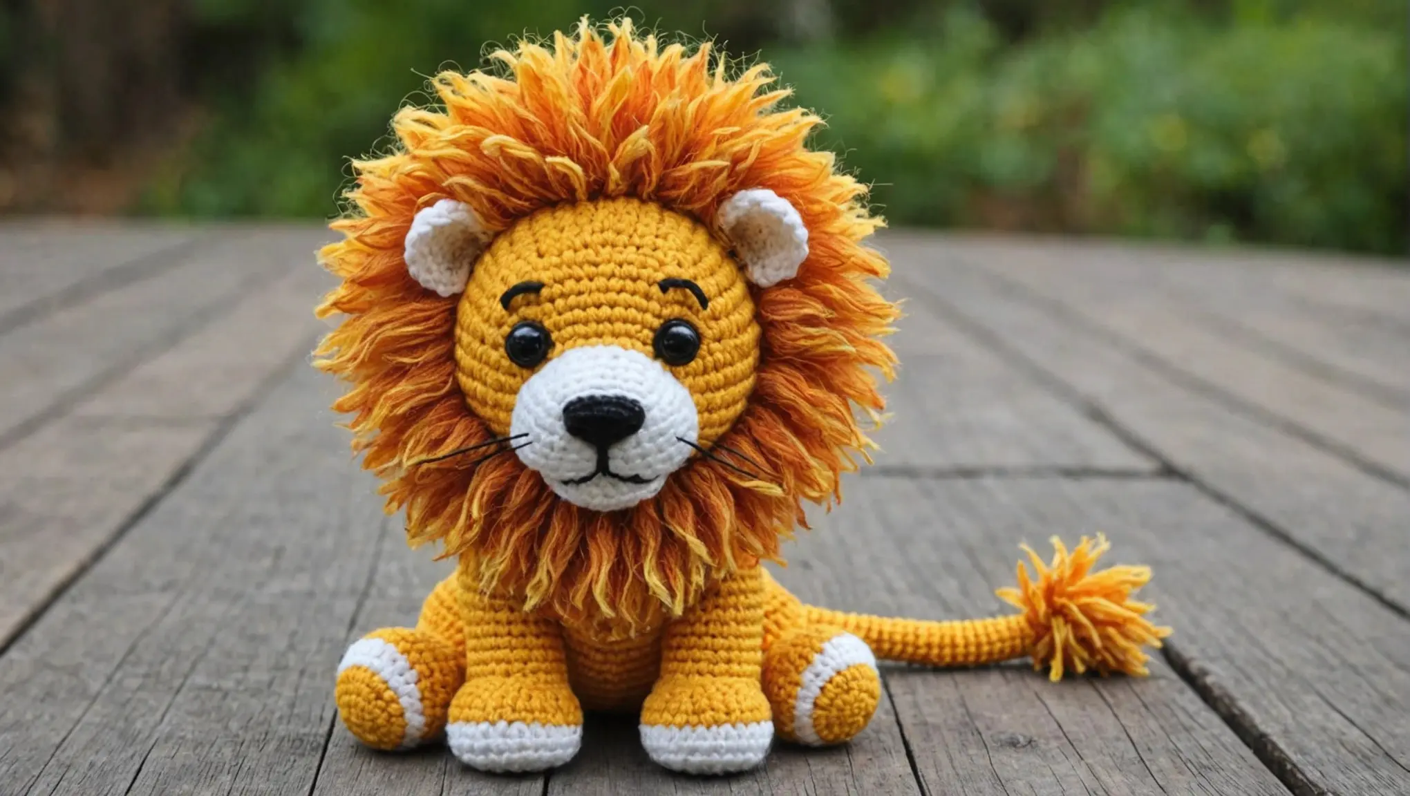 leão amigurumi