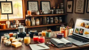 velas aromáticas artesanal