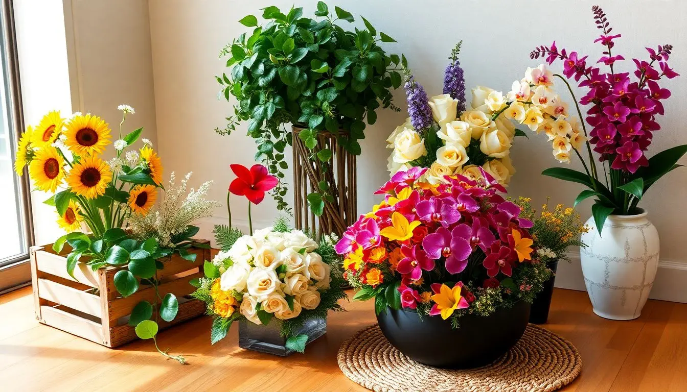 Arranjos florais de chão