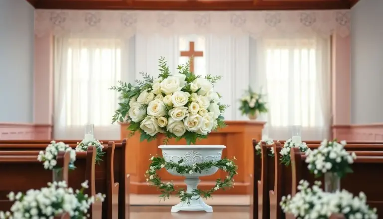 Arranjos florais para batizado