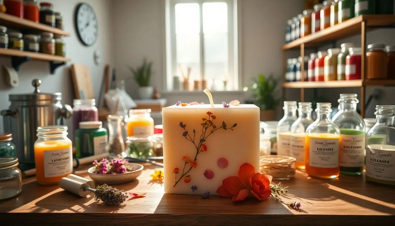 velas aromáticas quadradas