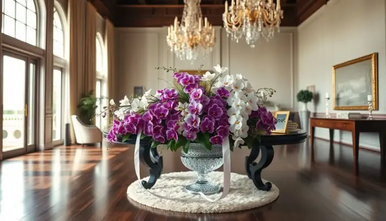 Arranjos florais com orquídeas